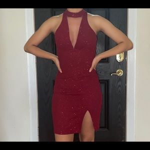 Burgundy/Red Sparkling Dress